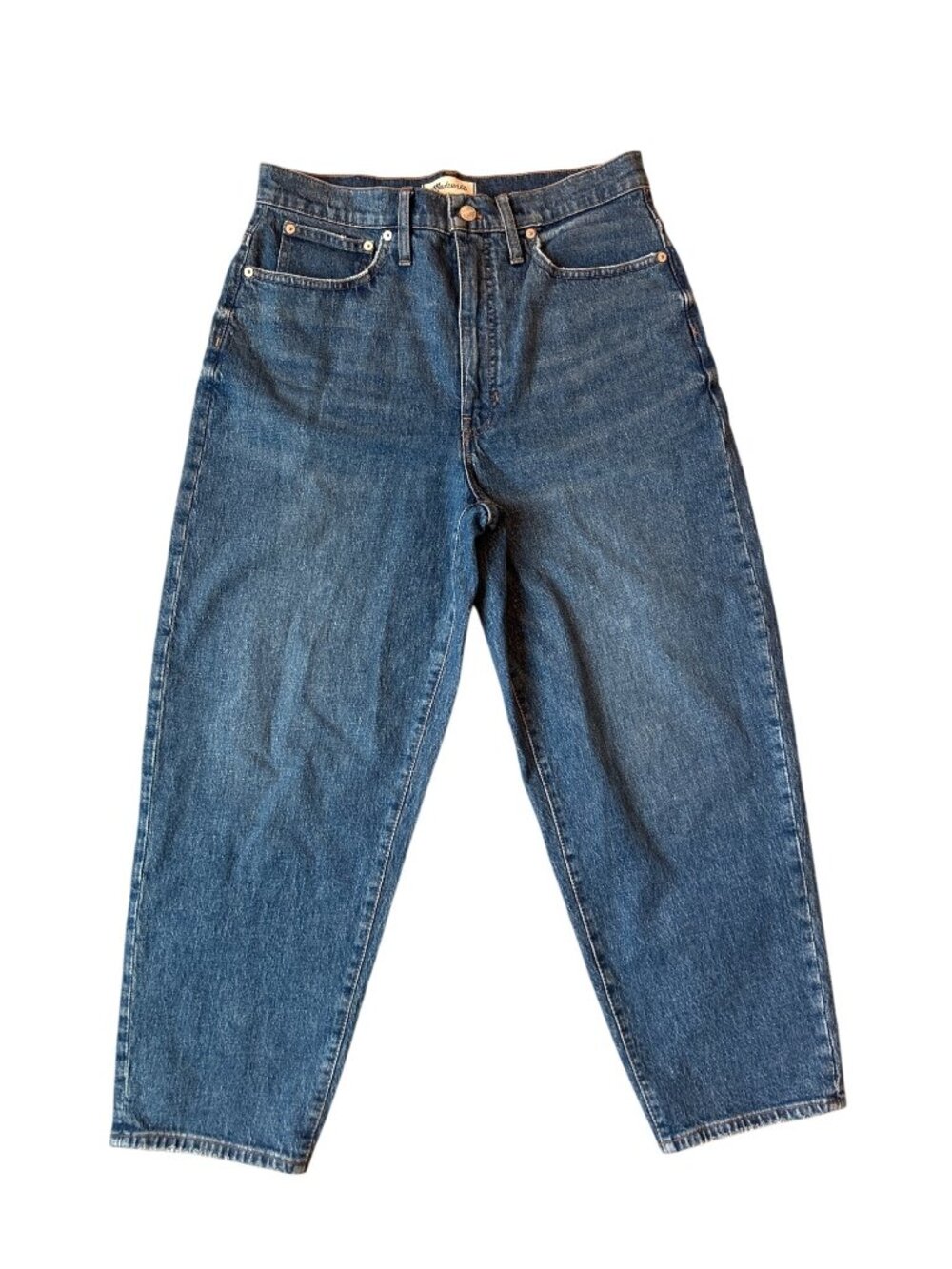 Madewell Womens Balloon Jeans Size 30 Blue High-Rise Relaxed Fit Denim